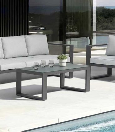 Mesa de centro de aluminio NILAND Antracita