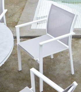 Silla de comedor de Aluminio y Textilene ADIN