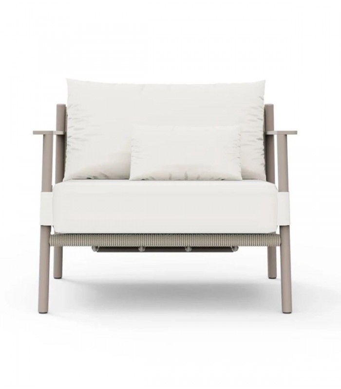 Sillón de aluminio para exterior NARA Marrón