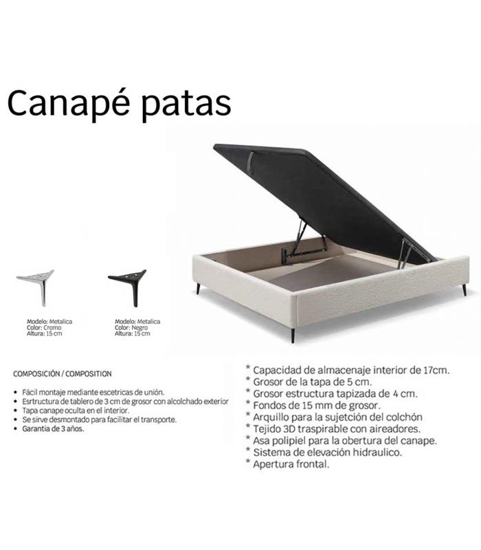 Cama moderna con canapé abatible LUCCA