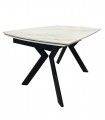 Mesa extensible de comedor en metal y porcelánico GALICIA