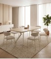 Mesa extensible con tapa en porcelánico GALICIA Beige
