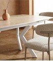Mesa extensible con tapa en porcelánico GALICIA Beige