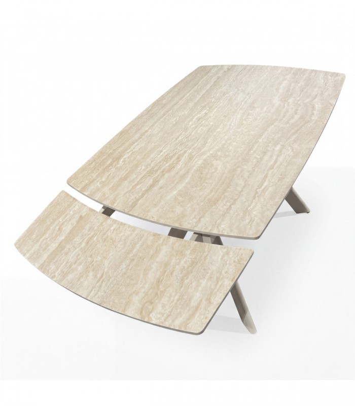 Mesa extensible con tapa en porcelánico GALICIA Beige