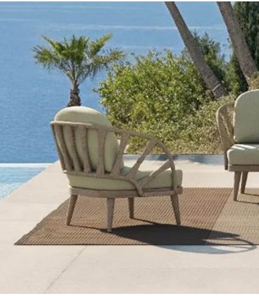 Sillón en Madera de Teca y Cuerda natural NEO KRABI