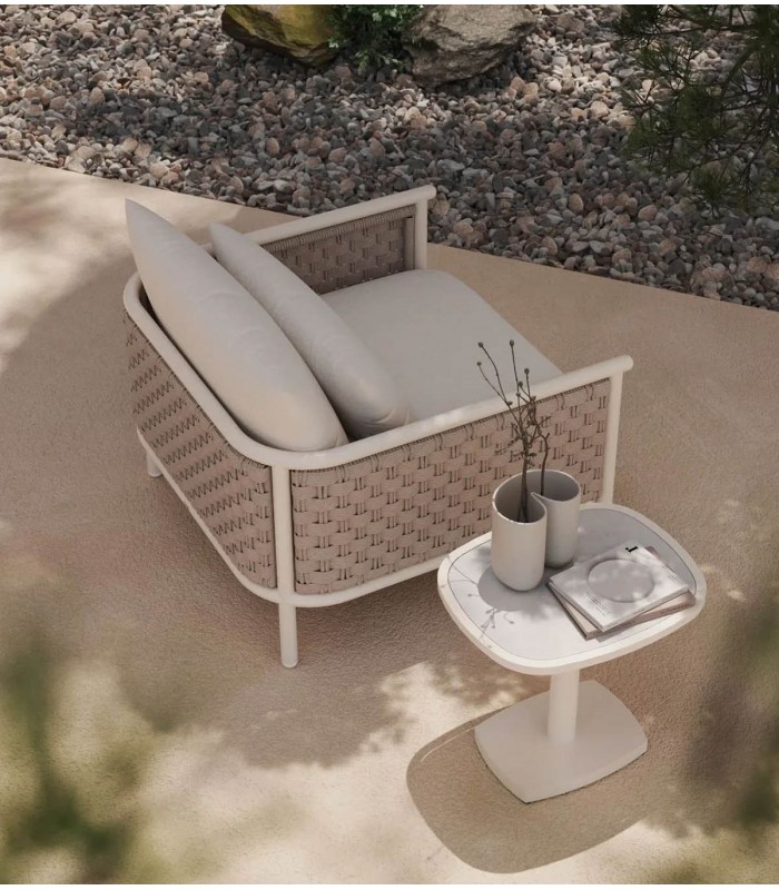 Sillón moderno de aluminio para exterior BOTIT