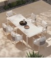 Mesa de terraza de aluminio y porcelánico BOTIT