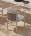 Sillón de comedor en aluminio y fibra sintética BOTIT