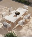 Sillón de comedor en aluminio y fibra sintética BOTIT