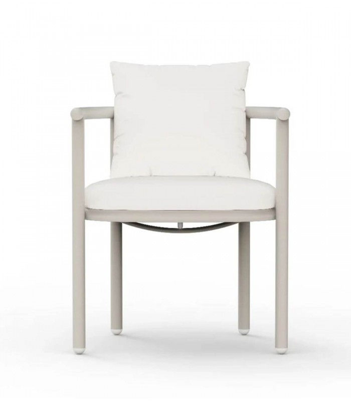Sillón de comedor en aluminio y fibra sintética BOTIT