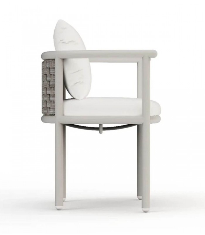 Sillón de comedor en aluminio y fibra sintética BOTIT