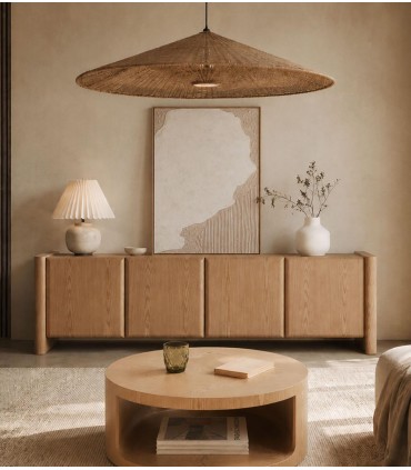 Mueble TV de estilo nórdico en madera de Roble GIO
