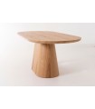 Mesa de comedor ovalada de madera TELMA Roble