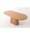 Mesa de comedor ovalada de madera TELMA Roble