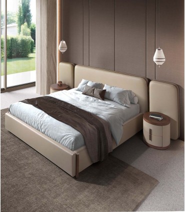 Cama tapizada de diseño moderno TUDOR