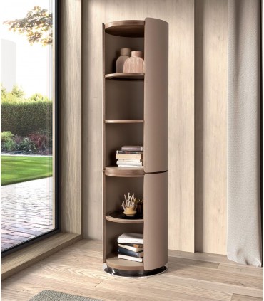 Estantería de madera y polipiel VERMIS