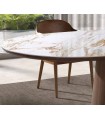 Mesa de diseño moderno en madera y porcelánico PILAR