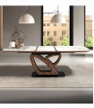 Mesa de salón extensible de original diseño DUALIS