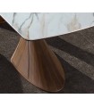 Mesa de diseño moderno en madera y porcelánico PÓRTICO