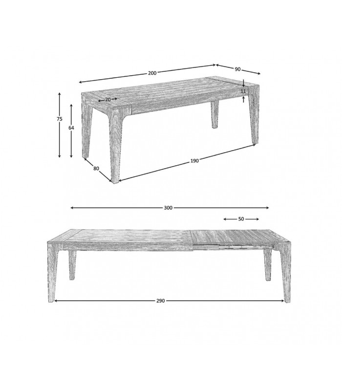 Mesa de Madera Extensible MAGNOLIA