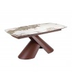 Mesa moderna extensible acero y porcelánico RIOJA
