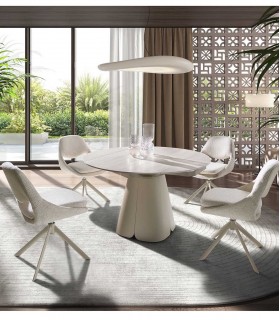Mesa pequeña extensible en Porcelánico ASGARD