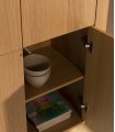 Mueble taquillón de estilo nórdico en madera de roble PADOC
