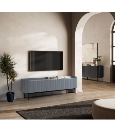 Mesa de televisión diseño moderno WILLA Azul