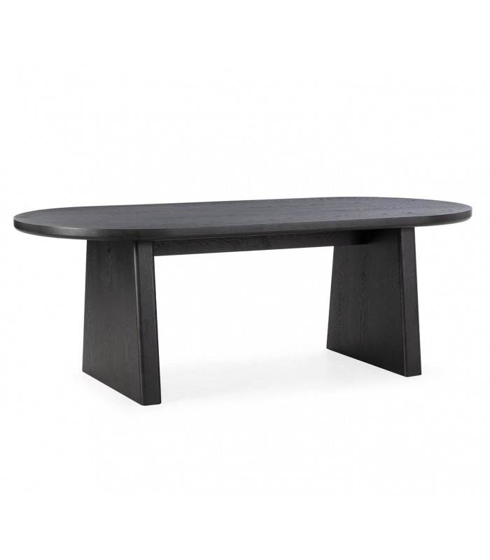 Mesa Ovalada en madera de Fresno BLAIR Negra