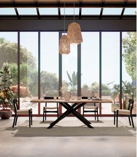 Mesa de comedor de estilo Industrial ANURI