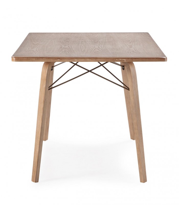 Mesa de comedor en madera de chopo y metal LUJAN