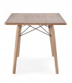 Mesa de comedor en madera de chopo y metal LUJAN