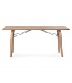 Mesa de comedor en madera de chopo y metal LUJAN