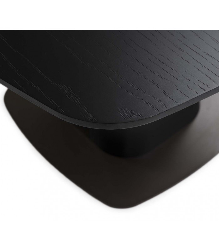 Mesa cuadrada de comedor estilo moderno ETEL Negra