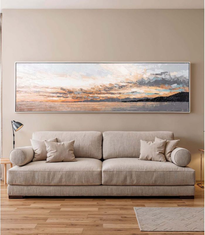 Cuadro panorámico sobre lienzo al Óleo OCASO