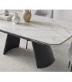 Mesa Extensible moderna en Porcelánico ASTURIAS Negra