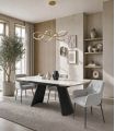 Mesa Extensible moderna en Porcelánico ASTURIAS Negra