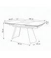 Mesa Extensible moderna en Porcelánico ASTURIAS Negra