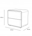 Mesita de dormitorio moderna NURIA Beige