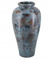 Jarrón de Terracota Artesanal Azul Envejecido BIBI
