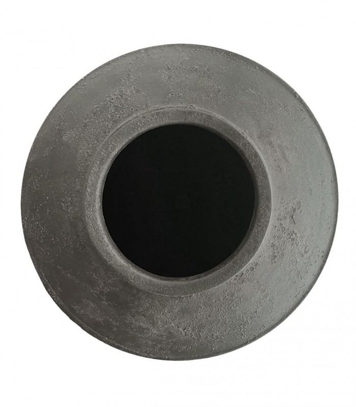 Jarrón  Artesanal de Terracota Gris Envejecido APOLO