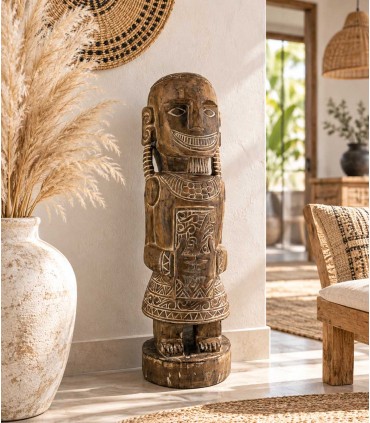 Figura Tribal de Madera de Mango TOTEM