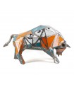 Escultura de Toro Geométrico de Hierro