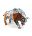 Escultura de Toro Geométrico de Hierro