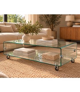 Mesa de centro de cristal templado MELBOURNE