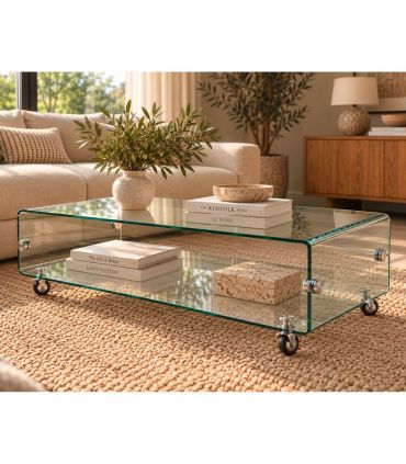 Mesa de centro de cristal templado MELBOURNE