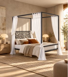 Cama Dosel de Forja colección CARACOLES