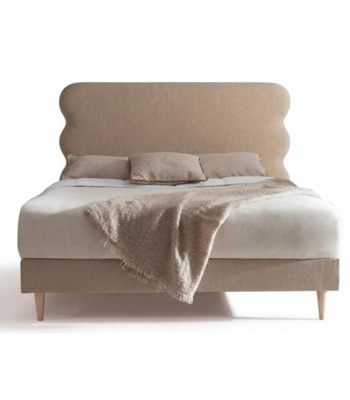 Cama de Formas Curvas con somier tapizado NARA