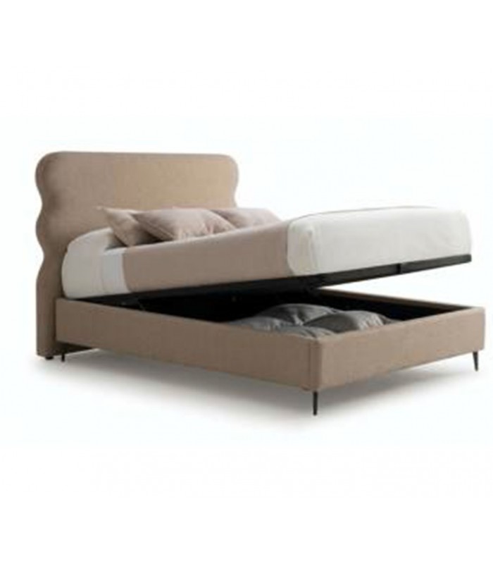 Cama moderna tapizada con canapé abatible NARA