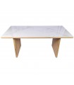 Mesa de comedor en roble y porcelánico LETICIA
